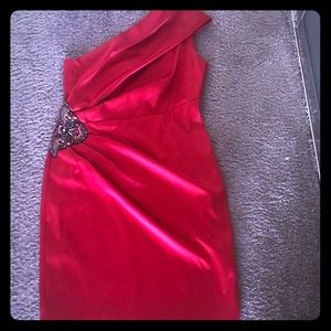 Beautiful Red Satin Dress